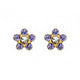 Studex System 75 Daisy Tanzanite Gold Plated