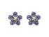 Studex System75 Daisy Tanzanite Surgical Steel Stud Earrings