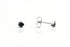 Adnohr System 75 Surgical Stainless Steel Black Cubic Zirconia Stud Earring 4mm