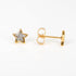 Studex System 75 Gold Plated Glitter Star Piercing Studs Clear Crystal