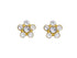 Studex System 75 24 Carat Gold Plated Daisy Crystal Rose Stud Earrings