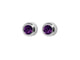 Studex System 75 SYS75 Bezel Amethyst Stud S/S/S 3MM