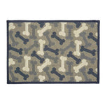 Loving Pets Happy Pet Bones Denim Fashion Feeding Mat for Dogs and Cats 45 x 30CM