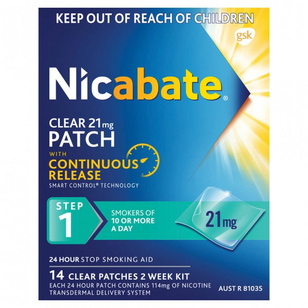 Nicabate Patches Clear 21mg 14 Days