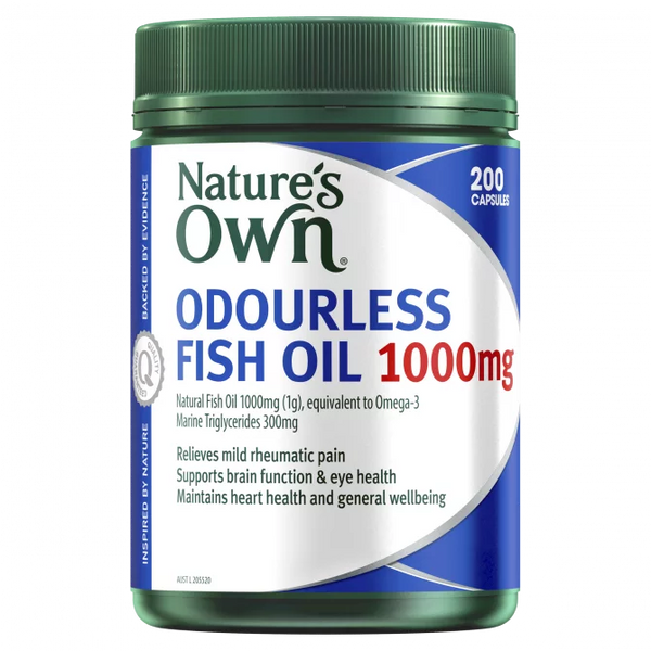 Natures Own Odourless Fish Oil 1000mg 200 Capsules