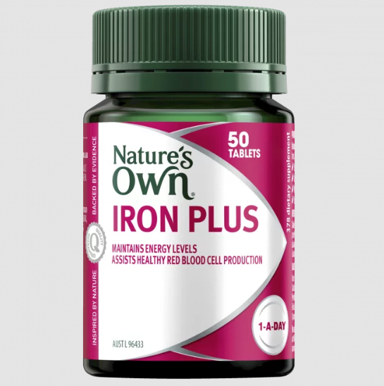 Natures Own Iron Plus 50 Tablets