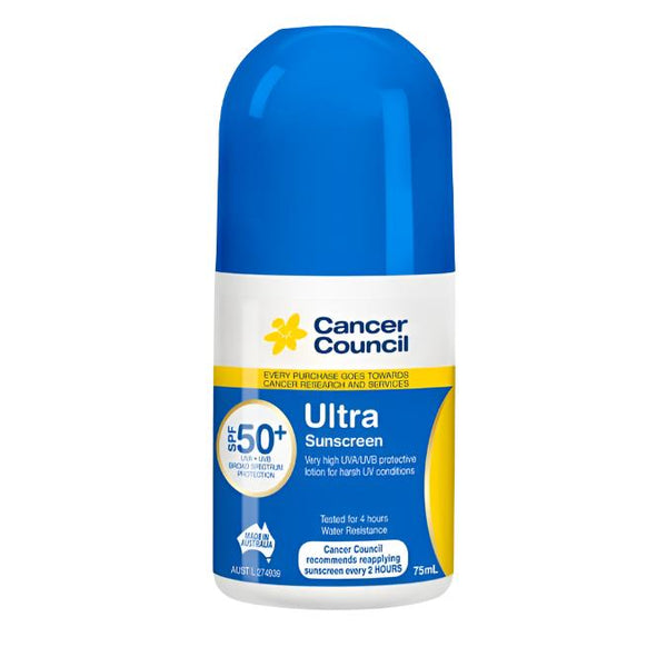 Cancer Council Ultra Sunscreen Roll On SPF50+ 75mL