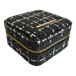 Escape to Paradise Small Tweed Jewellery Box Khaki 10 x 6CM
