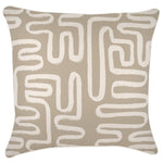 Escape to Paradise Cushion Cover With Piping Maze Taupe 60CM X 60CM