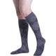 Sigvaris Knee High Mens Microfiber Shades Compression Socks 15-20mmHg, Size A, Graphite Argyle