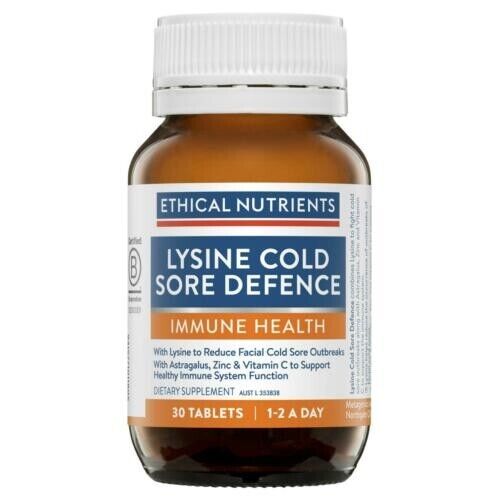 Ethical Nutrients Lysine Viral Cold Sore Defence Tabs 30