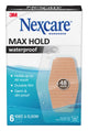 Nexcare Max Hold Waterproof Knee & Elbow Bandages 6 Pieces