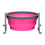 Loving Pets Bella Roma Collapsible Silicone Travel Bowl for Dogs and Cats in Pink