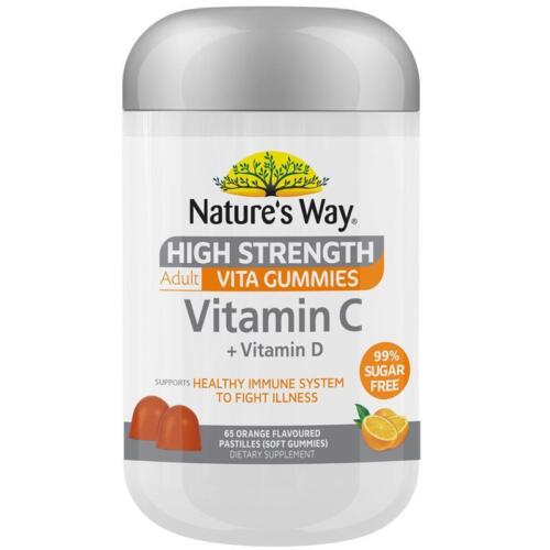 Nature's Way High Strength Adult Vita Gummies Vitamin C + Vitamin D 65'S