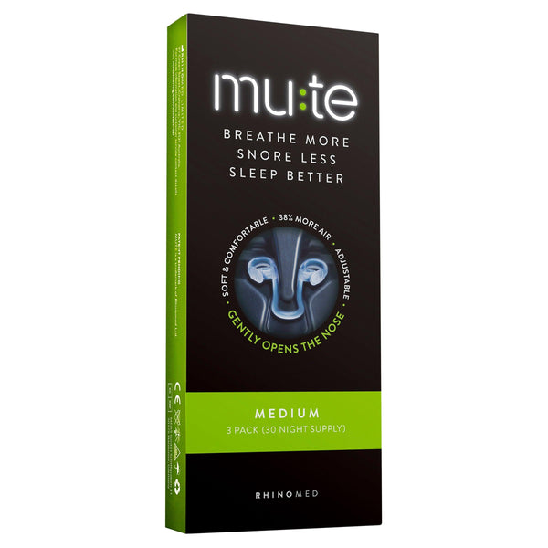 Mute Breathe More Snore Less Medium 3Pk