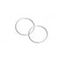 Studex Sterling Silver Medium Plain Sleeper Earrings for Sensitive Ears 14MM