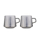 Tempa Oaklyn Charcoal Glass Mugs Set of 2