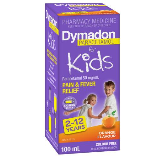 Dymadon For Kids 2 - 12 Years Colour Free Orange 100ml