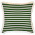 Escape to Paradise Cushion Cover Coastal Fringe Hampton Stripe Dark Green White 60CM X 60CM