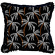 Escape to Paradise Cushion Cover Coastal Fringe Black Tavarua 60CM X 60CM