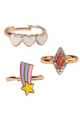 Great Pretenders Boutique Heart Star Rings 3Pc