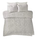 Madison Park Laetitia 100 Percent Cotton Duvet Cover Set with Chenille Tufted Medallion Design Shabby Chic All Season Bedding with Shams Floral Off White Full Queen 90 x 90 Inches