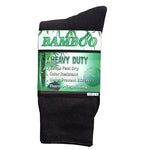 Bamboo Heavy Duty Socks Black Size 2 to 8
