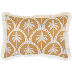 Escape to Paradise Cushion Cover Coastal Fringe Corfu Mustard 35CM x 50CM