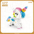 Loz 9204 Diamond Block Rainbow Unicorn Building Set 640 Pieces
