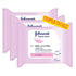 Johnson's Daily Essentials Refreshing Face Cleansing Wipes Value Pack 75 Wipes 3 Packs