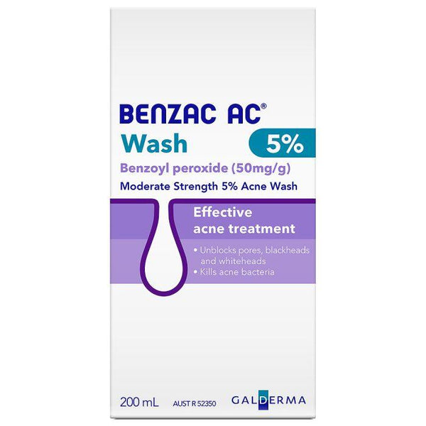 Benzac Ac Moderate Strength5% Acne Wash 200 ml