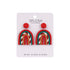 Splosh Christmas Large Candy Cane Rainbow Earrings
