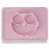 Plum Silicone Suction Plate Powder Pink Owl