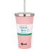 Cheeki Insulated Tumbler With Stainless Steel Straw Pink 500ML