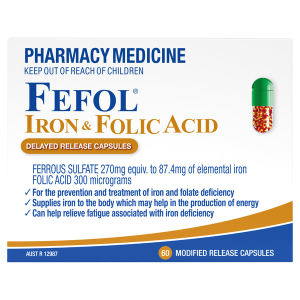 Fefol Iron & Folic Acid 60 Capsules