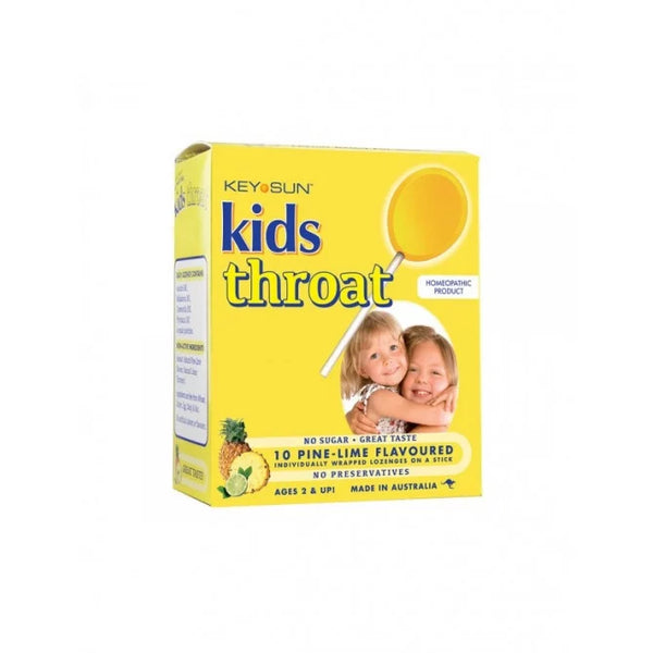 Key Sun Kids Throat Pine Lime Flavoured 10 Lozenges