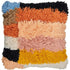 Rachel Castle Priscilla Shag Cushion Pink and Orange Stripe 55CM x 35CM