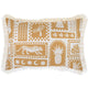 Escape to Paradise Cushion Cover Coastal Fringe Naxos Mustard 35CM X 50CM