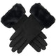 Wicked Sita Sofia Long Faux Fur Cuff Gloves Black
