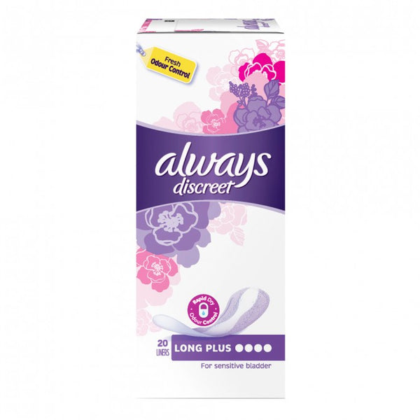 Always Discreet Long Plus Liners - 20 Pack