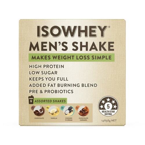 Isowhey Men's Shake Assorted Pack 14 X 56g