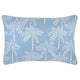 Escape to Paradise Cushion Cover With Piping Cabana Palms Pale Blue 35CM x 50CM