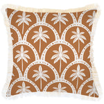 Escape to Paradise Cushion Cover Coastal Fringe Corfu Rust 45CM X 45CM