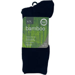 Bamboo Socks Heavy Duty Work Socks Black Size 6 11