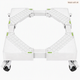 Movable Adjustable Base Stand With Lockable Wheels White