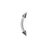 Rossan Titanium Micro Banana Barbell Body Jewellery 1.2MM x 10MM