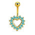 Rossan Belly Banana Jewelled Heart BJ1251AG