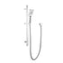 Ania Square Stainless Steel Shower On Rail With Handheld Head Set