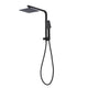 Ania Multifunction Square Hand Shower with Overhead Rain Shower and Half Rail Set