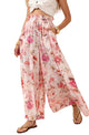 Ginger Bear Boutique Beautiful Flower Maxi Flowing Pants in Pink
